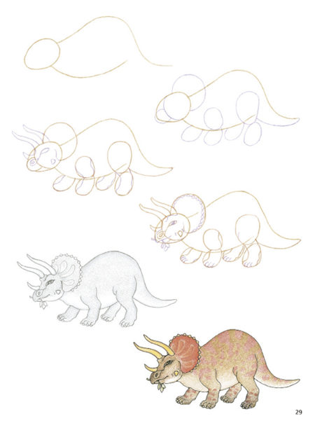 Cómo dibujar dinosaurios en sencillos pasos - Imagen 3