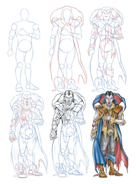 Cómo dibujar Vampiros en sencillos pasos - Imagen 4
